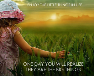 Enjoy life, enjoy the small things