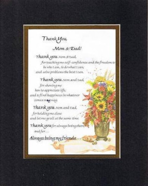 Touching and Heartfelt Poem for Parents - Thank You, Mom and Dad Poem ...