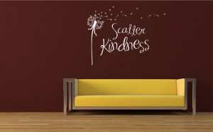 Scatter Kindness Dandelion Wall Decal - Car Decal - Custom Wall Decals ...