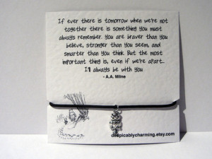 jewels owl quote bracelet leaving present quote card winnie the pooh ...