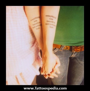 Couple%20Quote%20Matching%20Tattoos%201 Couple Quote Matching Tattoos
