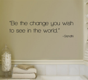 Change - Gandhi Wall Decal at Art.com