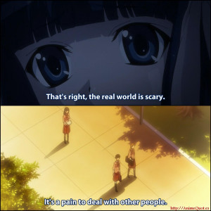 scary. It's pain to deal with other people. - Shiomiya, Shiori anime ...