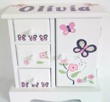 violet butterflies personalized musical jewelry box for girls 65 99