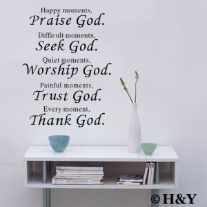 Details about Christian Wall Art Quote Removable Vinyl Decal Stickers ...
