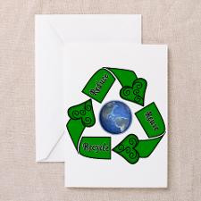 Reduce Reuse Recycle - Earth Greeting Cards (Pk of for