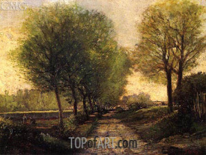 Lane near a Small Town, c.1864/65 | Alfred Sisley | Kunsthalle Bremen ...