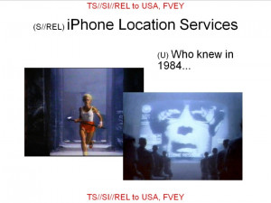 Playing that card, the two NSA slides use Steve Jobs graphics to liken ...