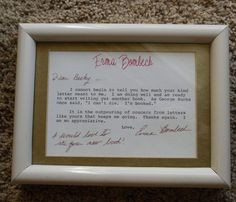 Personal note from Erma Bombeck, just months before she passed. More