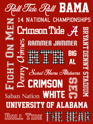 ... Football Printable Subway Art: Alabama, Auburn, Florida, Arkansas, and