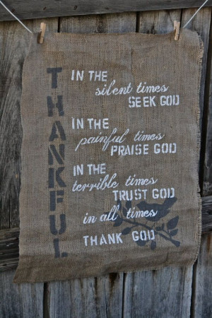 In all things, Thank God, Wall Hanging Ann Voskamp quote