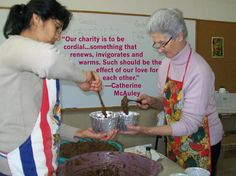 ... Catherine McAuley *Sisters Charo and Inés preparing plum puddings