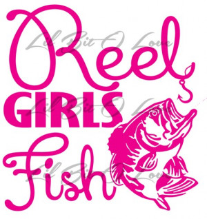 Reel Girls Fish Vinyl Decal Sticker Fishing Car Truck Vehicle Auto