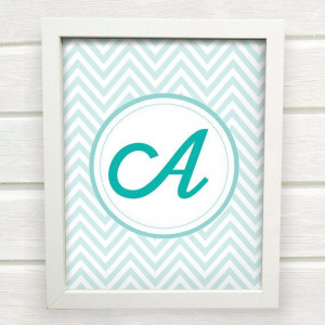 Chevron Monogram Print for the home by SunshinePrintsCo on Etsy, $15 ...