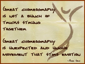 Great choreography...