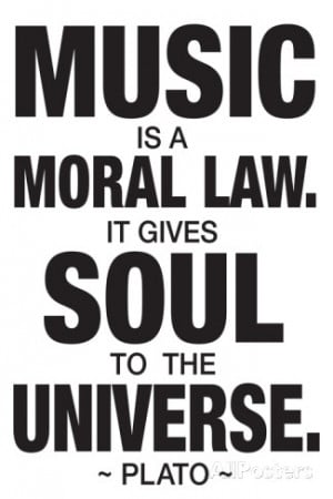 Plato Music Quote Indoor/Outdoor Plastic Sign Wall sign