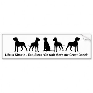 Life is Simple Eat Sleep Great Dane Humour Quote