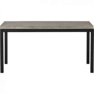 Parsons Concrete Top 60x36 Dining Table with Natural Dark Steel Base