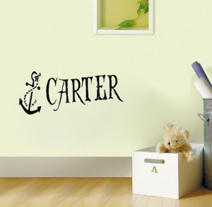 Custom Anchor Name Nautical Pirate Kid - Say Quote Word Lettering Art ...