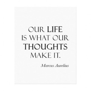 Vintage Marcus Aurelius Life Thoughts Make Quote Gallery Wrap Canvas