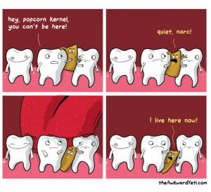 Hey popcorn kernel you can’t be here – comic via