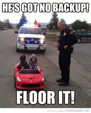 kids stopped cop police toy car floor it funny pics pictures pic ...