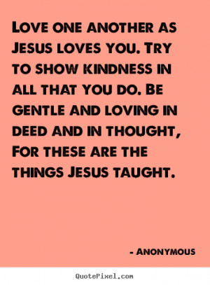 Jesus Love One Another Quote