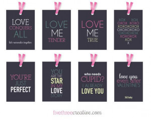 Love & Valentine's Day Hang Tags by fivethreecreative on Etsy, $10.00