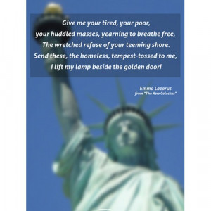 Statue Of Liberty Quote Classroom Poster