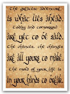 Hobbit Adventure Quotes