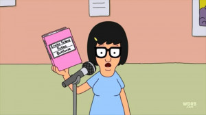 Bob's Burgers' breakout character Tina Belcher, holding up some of her ...