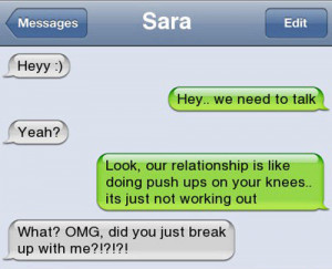 break up texts push ups