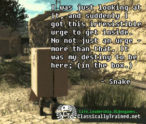 Video Game Quotes: Metal Gear Solid on Destiny