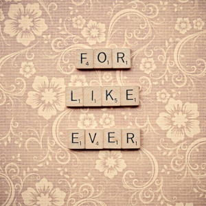 Scrabble quote photograph - valentines day - for like ever - scrabble ...
