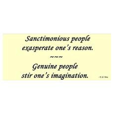 Sanctimonious people', Poster