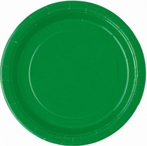 Green Paper Napkins and Plate