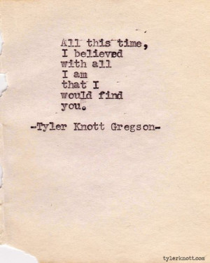 Tyler Knott Gregson – Typewriter Series