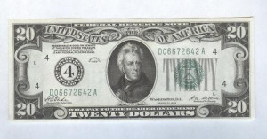 1928 Twenty Dollar Bill Value