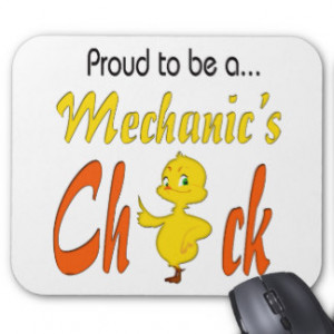 Proud to Be a Mechanic's Chick Auto Mechanic gifts Mouse Pads