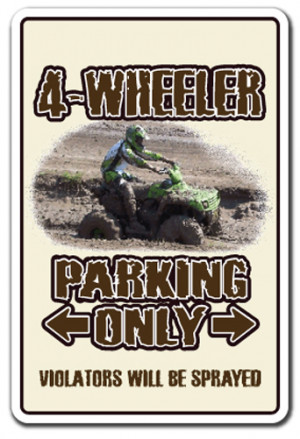 WHEELER Sign atv four wheeling 4x4 quad dirt gift funny gift 4-wheel ...