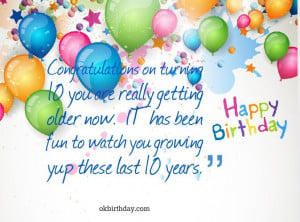 Congratulations on turning 10 you are really getting older now. IT has ...