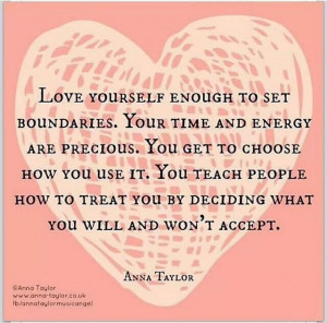 love it love yourself enough to set boundaries