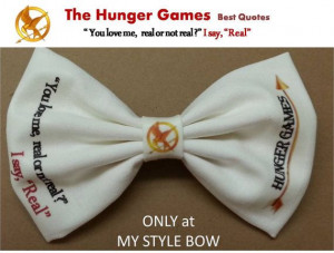 The Hunger Games Best Quotes Hair Bow Alligator by MyStyleBow, $6.99