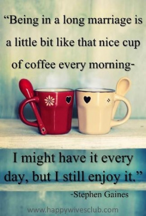 or in my case, tea. I hate coffee, but hubby loves it :)