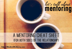 ... MUST ask your mentor, and 3 questions you've gotta ask your mentee