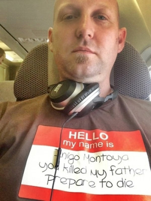 Princess Bride T-shirt freaks out Qantas passengers