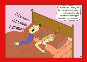 Snoring Husband Valentines Card