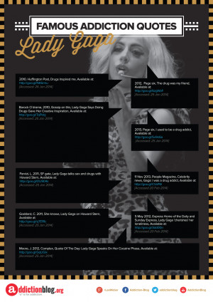 Famous Addiction Quotes Lady Gaga [Reference Sources]