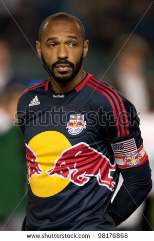 , CA. - MAY 7: New York Red Bulls F Thierry Henry #14 before the MLS ...