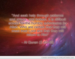 Patience And Prayer